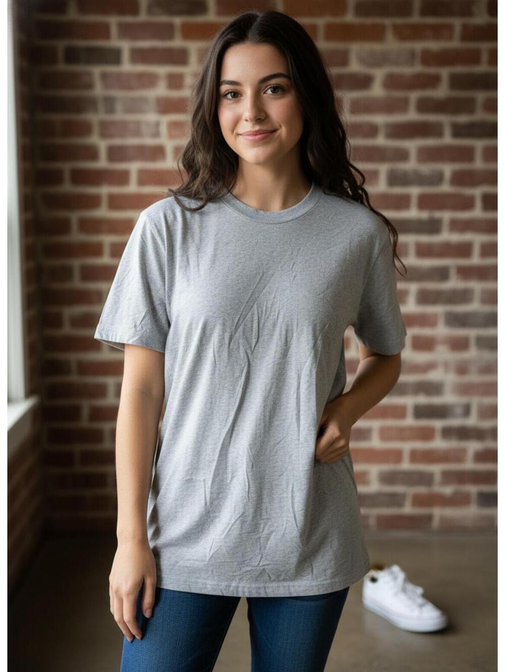 Coach Gray 100% Cotton T-Shirt Size O/S